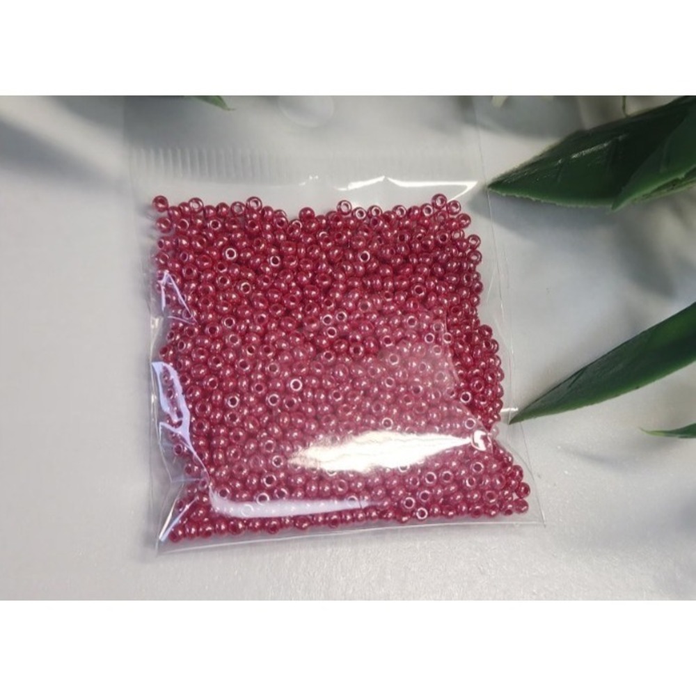 Czech Glass Beads 10/0 Preciosa Brand. Raspberry Pink Crystal Color. Bag  15 Gr.